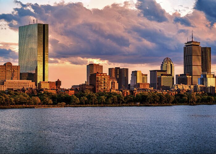 Boston Greeting Card featuring the photograph Boston Skyline Panorama by Rick Berk