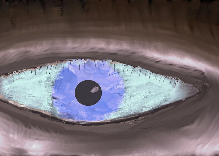 One Eye Greeting Card featuring the digital art One eye #k6 by Leif Sohlman
