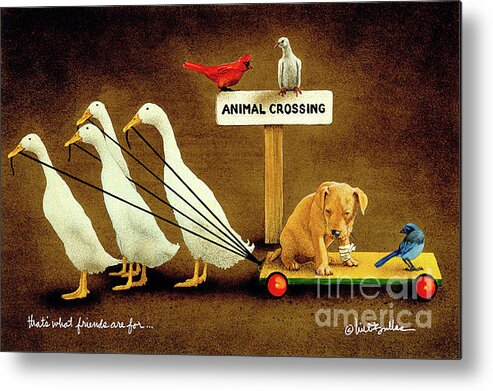 Animals Metal Print featuring the That's What Friends Are For... #2 by Will Bullas