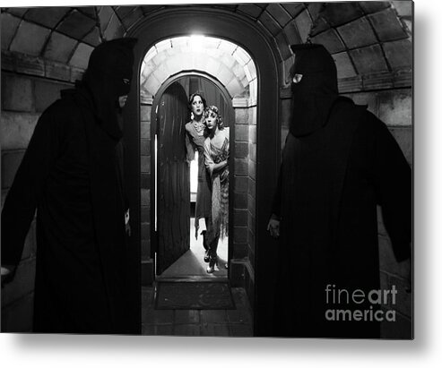 Mission Inn Metal Print featuring the photograph Shadow Bogey Men - Mission Inn - Craig Owens by Sad Hill - Bizarre Los Angeles Archive