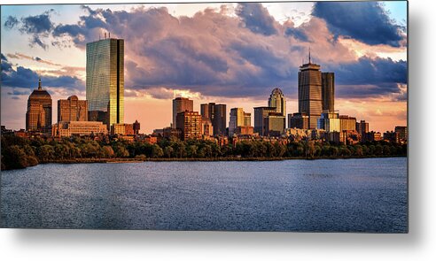 Boston Metal Print featuring the photograph Boston Skyline Panorama by Rick Berk