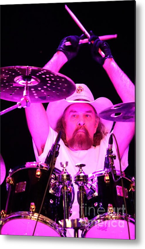 Drummer Metal Print featuring the photograph Artimus Pyle by Concert Photos