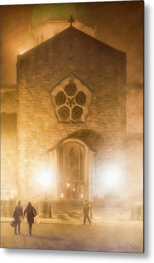 Galway Metal Print featuring the photograph Galway Cathedral in a Winter Fog by Mark E Tisdale