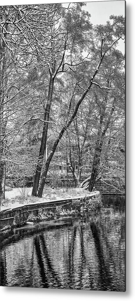 Winter Morning Bw Metal Print featuring the photograph winter morning BW #k6 by Leif Sohlman