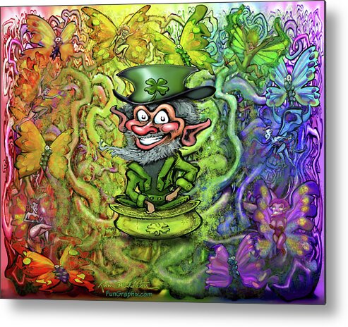 St. Patrick Metal Print featuring the digital art St. Patrick's Rainbow Magic by Kevin Middleton