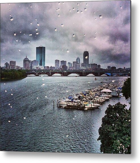 Musuemofscience Metal Print featuring the photograph Raindrops On Boston.

#outmywindow by Sally Cooper