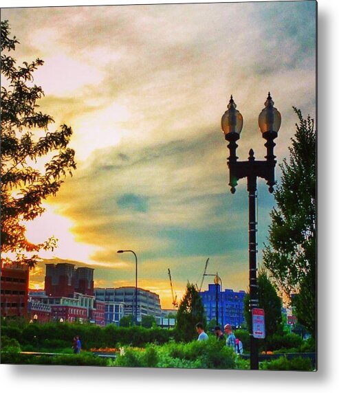 Saturdaynight Metal Print featuring the photograph Summer In The City. #igboston #boston by Sally Cooper