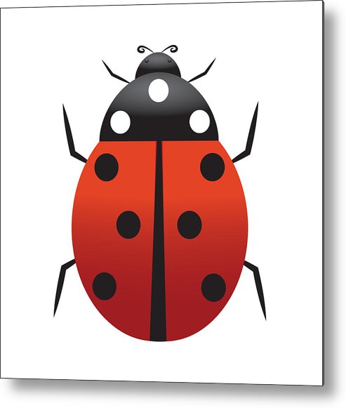 Ladybugs Metal Print featuring the digital art Ladybugs by David Millenheft