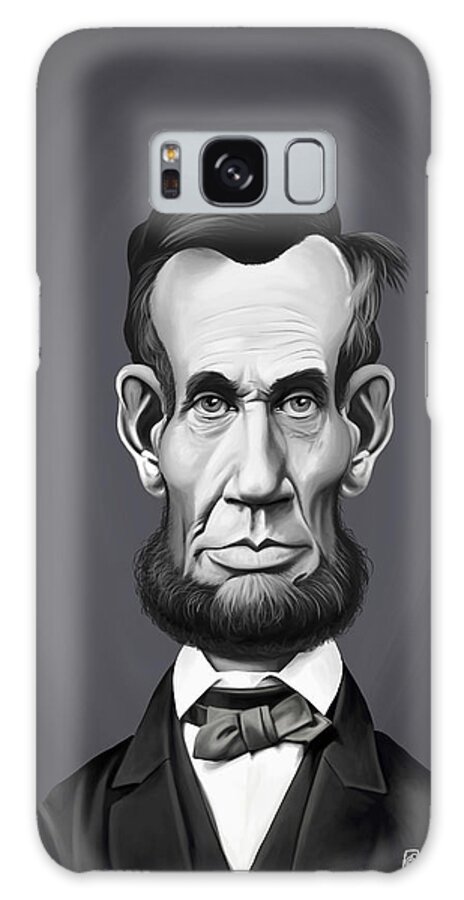Illustration Galaxy Case featuring the digital art Celebrity Sunday - Abraham Lincoln #2 by Rob Snow