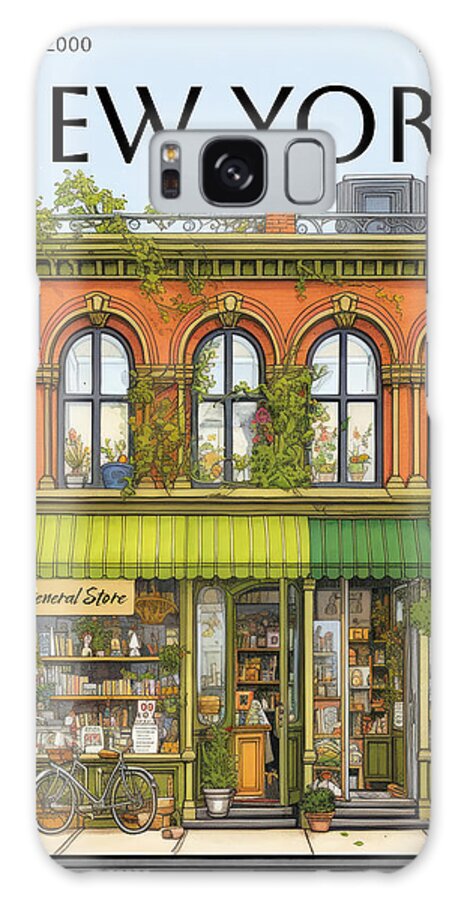 New Yorker Magazine Galaxy Case featuring the painting General Store by Land of Dreams