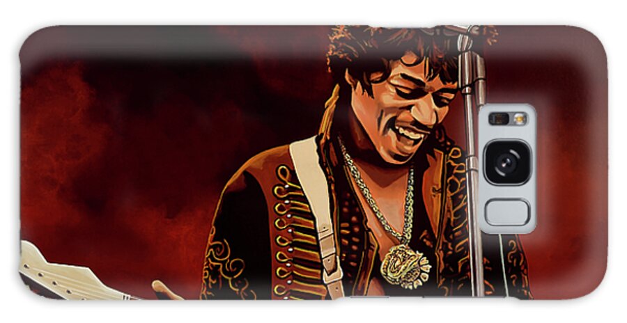 Jimi Hendrix Playing Guitar Galaxy Case