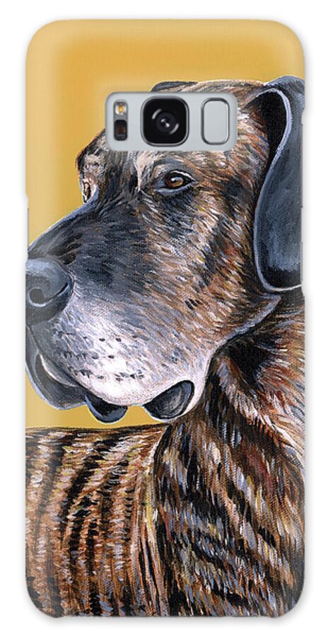 Great Dane Galaxy Case featuring the painting Truman the Great Dane by Rebecca Wang