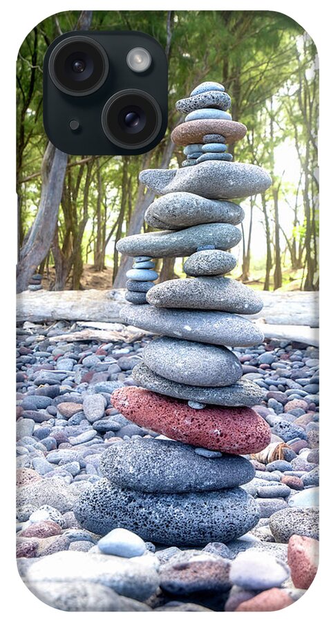 Cairn iPhone Case featuring the photograph Pololu Valley Stones #1 by Christopher Johnson
