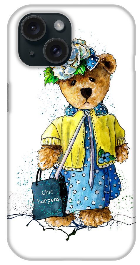 Bear iPhone Case featuring the painting Chic Happens by Miki De Goodaboom