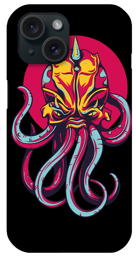 Octopus iPhone Case featuring the digital art Colorful Octopus Design by Matthias Hauser