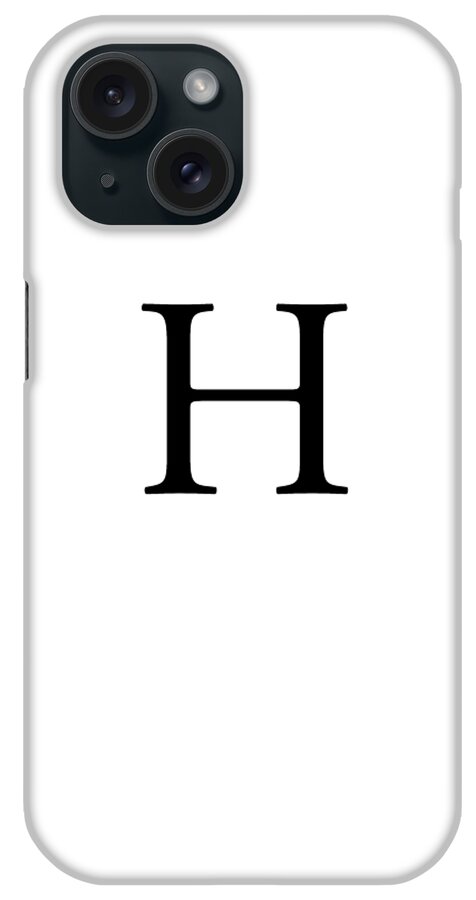 H iPhone Case featuring the digital art H. The Letter H. by Tom Hill
