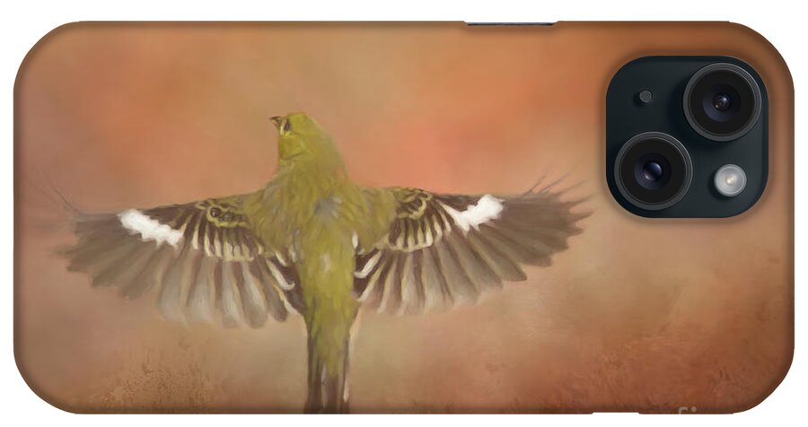 Warbler iPhone Case featuring the digital art Me and My Wings by Elisabeth Lucas