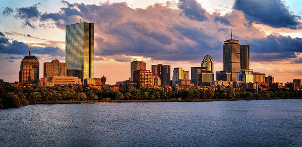 Boston Poster featuring the photograph Boston Skyline Panorama by Rick Berk