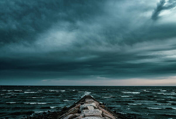 Seascape Poster featuring the photograph The Edge by Rich Kovach