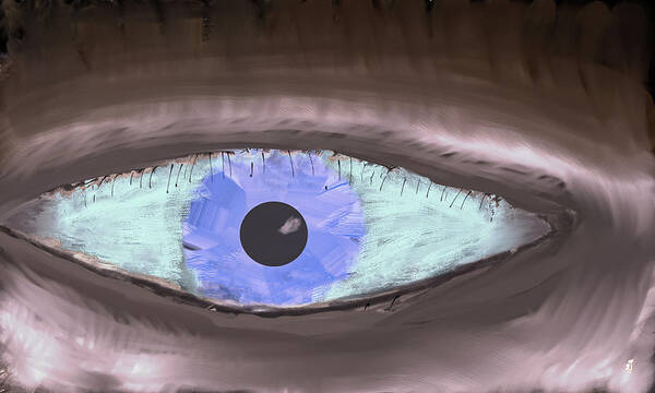 One Eye Poster featuring the digital art One eye #k6 by Leif Sohlman
