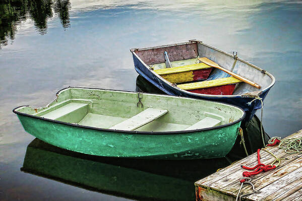 Two Art Print featuring the photograph Two Rowboats In Nova Scotia by Tatiana Travelways