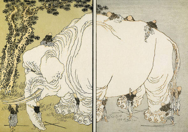 1817 Art Print featuring the photograph Hokusai: Elephant by Granger