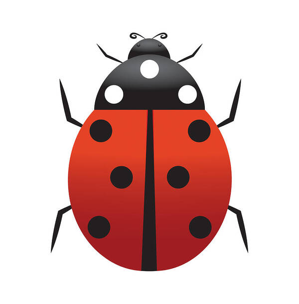 Ladybugs Art Print featuring the digital art Ladybugs by David Millenheft
