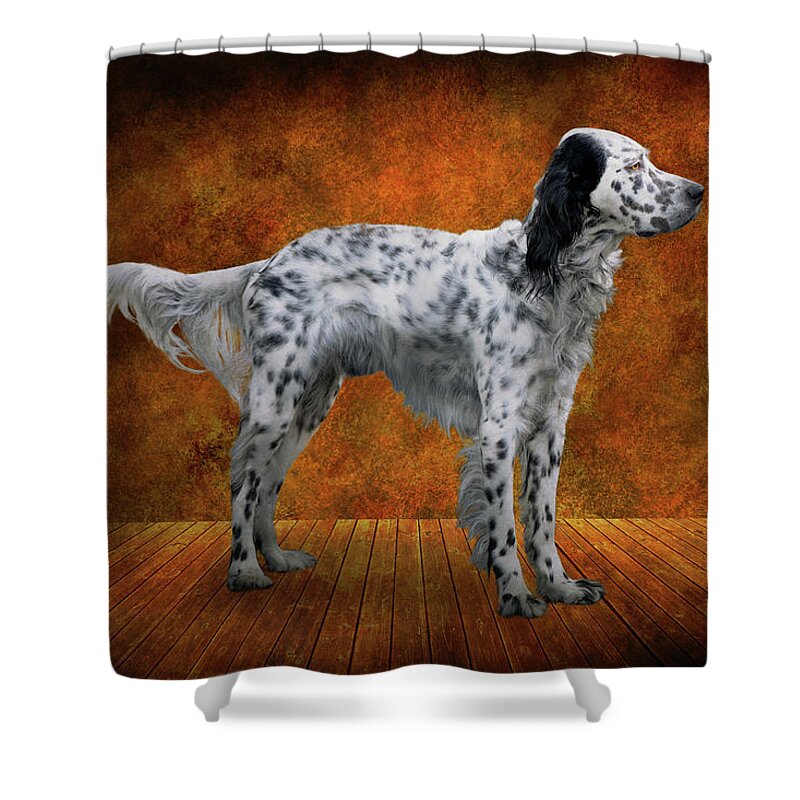 Dog Shower Curtain featuring the photograph Animal - Dog - The English Settershow by Mike Savad