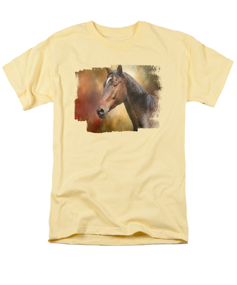 Horse Men's T-Shirt (Regular Fit) featuring the photograph Sweet Bay Horse by Elisabeth Lucas