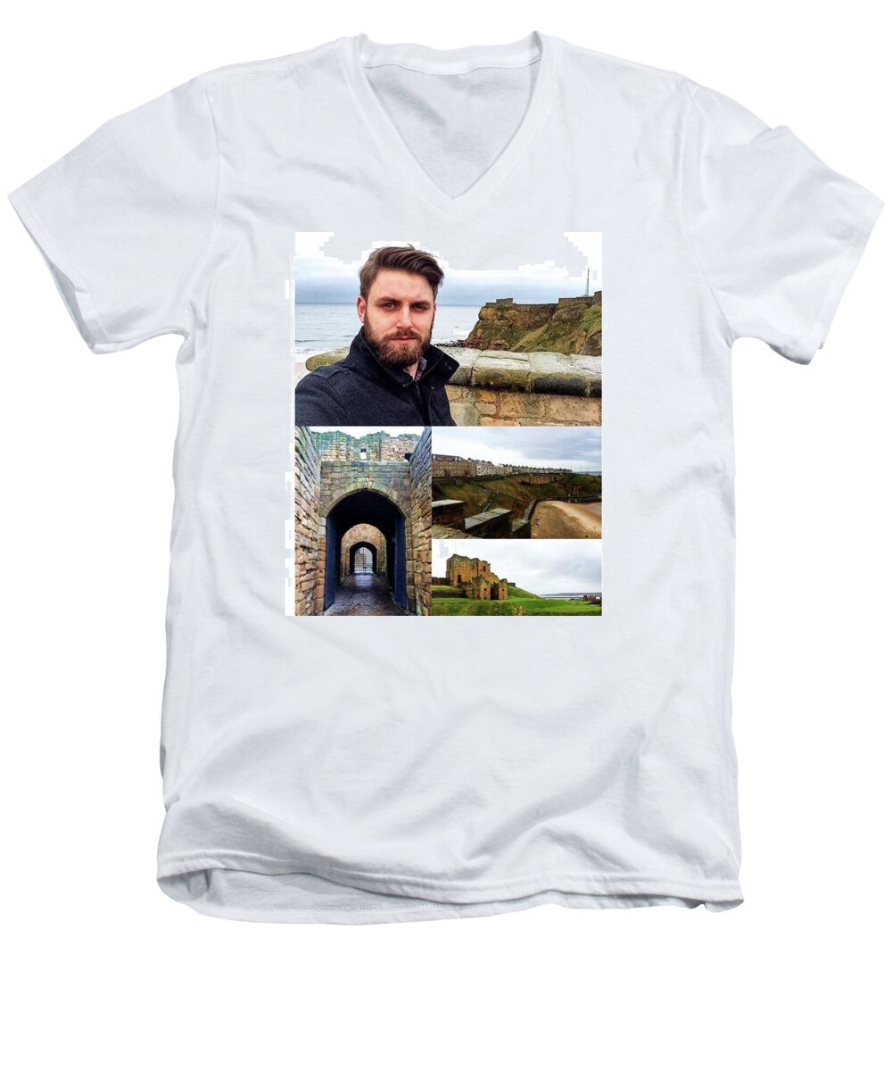 Beautiful Men's V-Neck T-Shirt featuring the photograph Beautiful Views Of The North Sea And by Michael Comerford