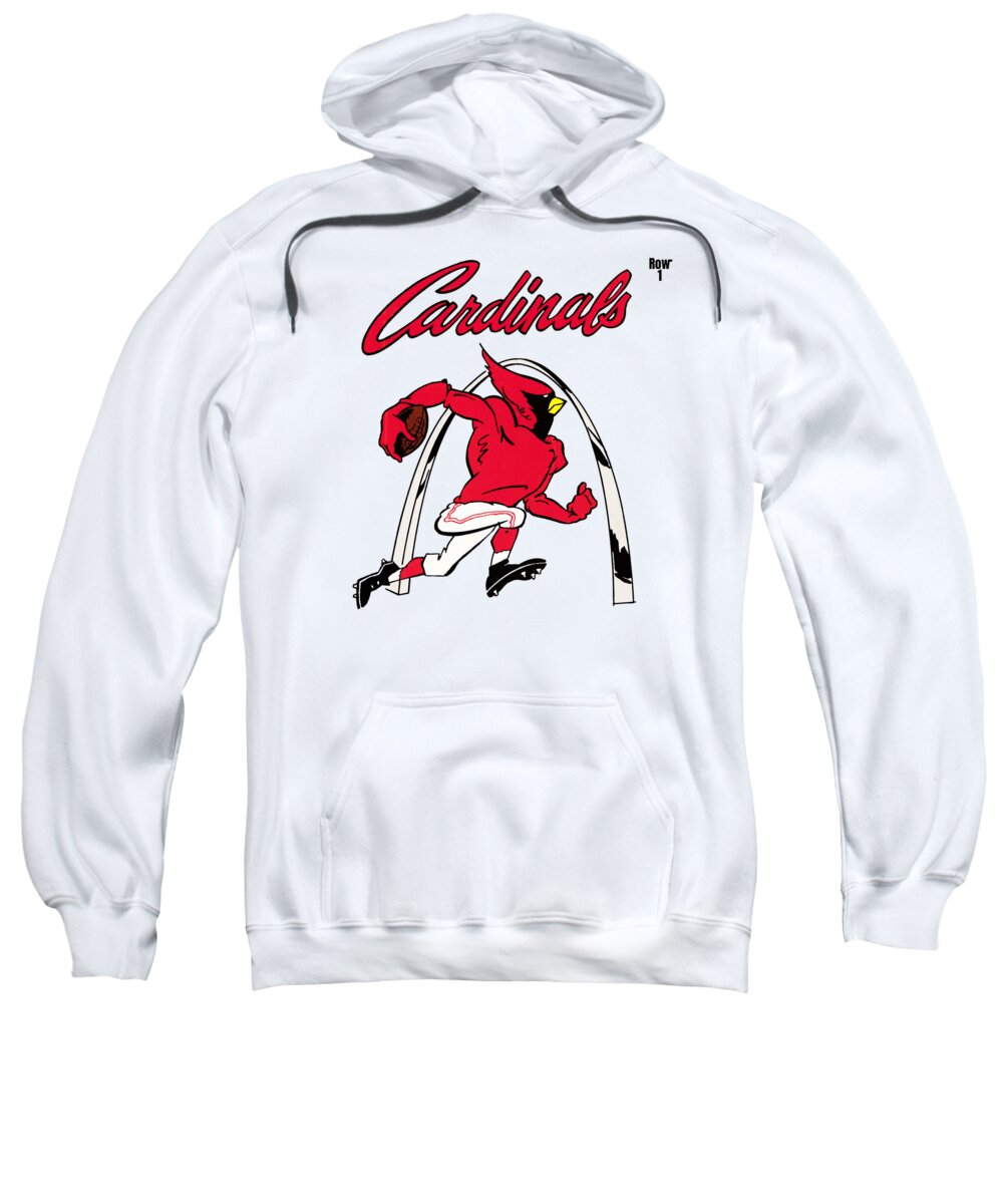 St. Louis Sweatshirt featuring the mixed media 1985 St. Louis Cardinals Retro Football Art by Row One Brand