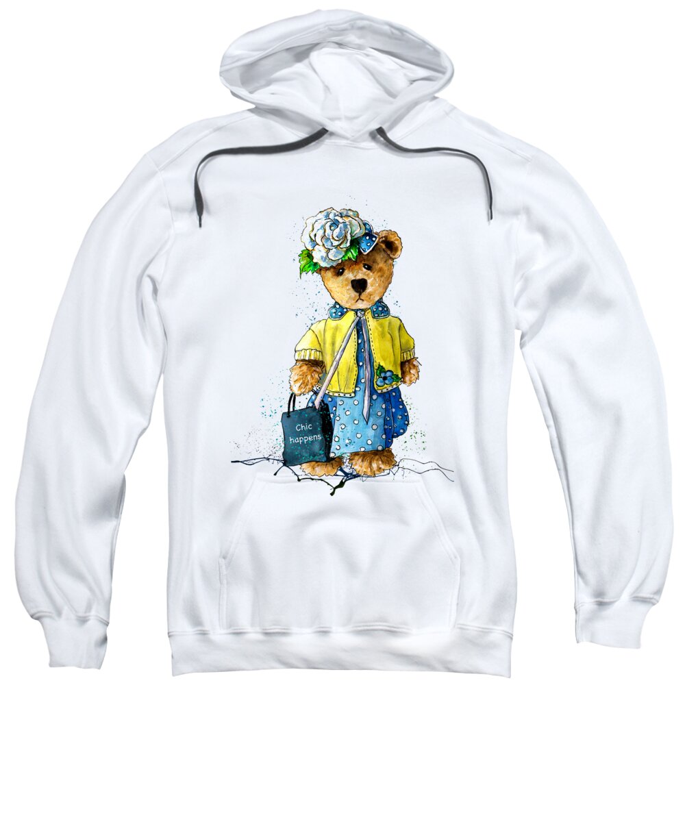 Bear Sweatshirt featuring the painting Chic Happens by Miki De Goodaboom