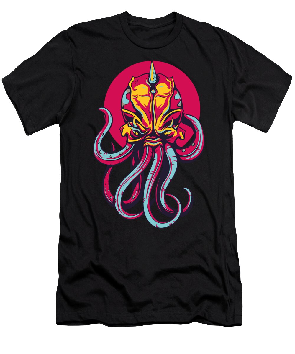 Octopus T-Shirt featuring the digital art Colorful Octopus Design by Matthias Hauser