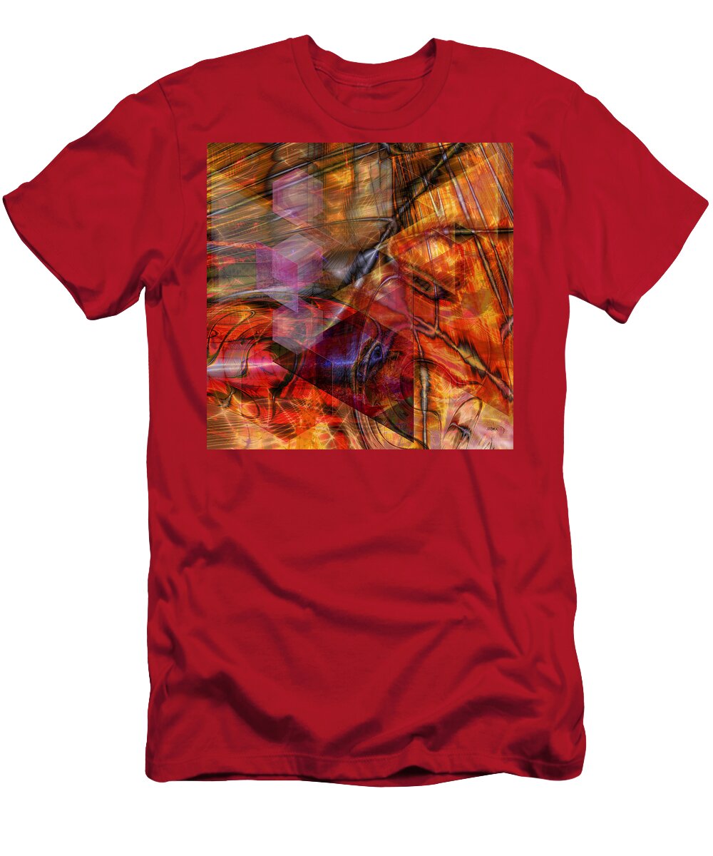 Alamo T-Shirt featuring the digital art Deguello Sunrise - Square Version by Studio B Prints