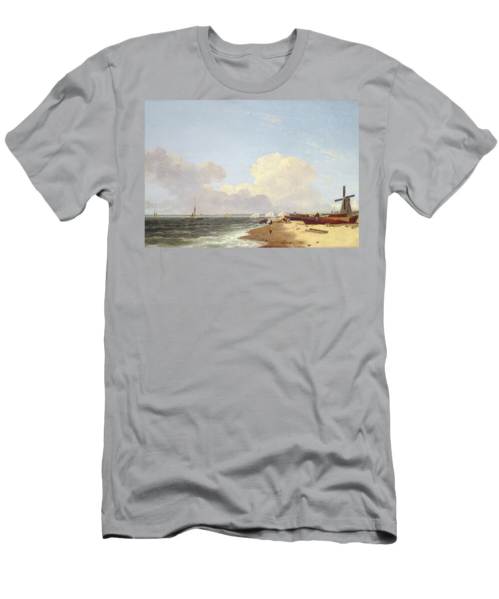 18th Century T-Shirt featuring the painting Yarmouth Beach, Looking North - Morning by John Crome