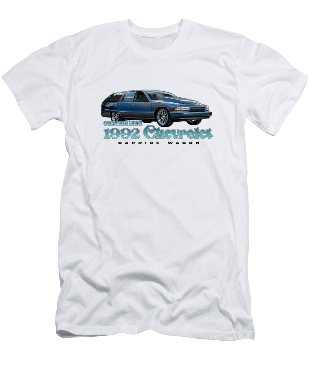 2 Door T-Shirt featuring the photograph Customized 1992 Chevrolet Caprice Wagon by Gestalt Imagery