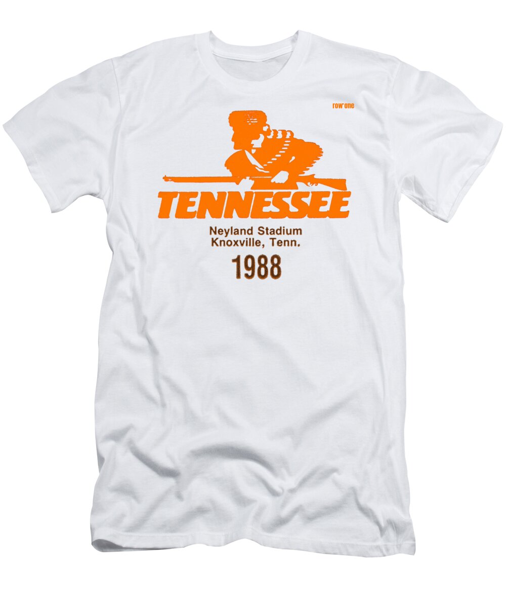Lsu T-Shirt featuring the mixed media 1988 Tennessee vs. LSU by Row One Brand