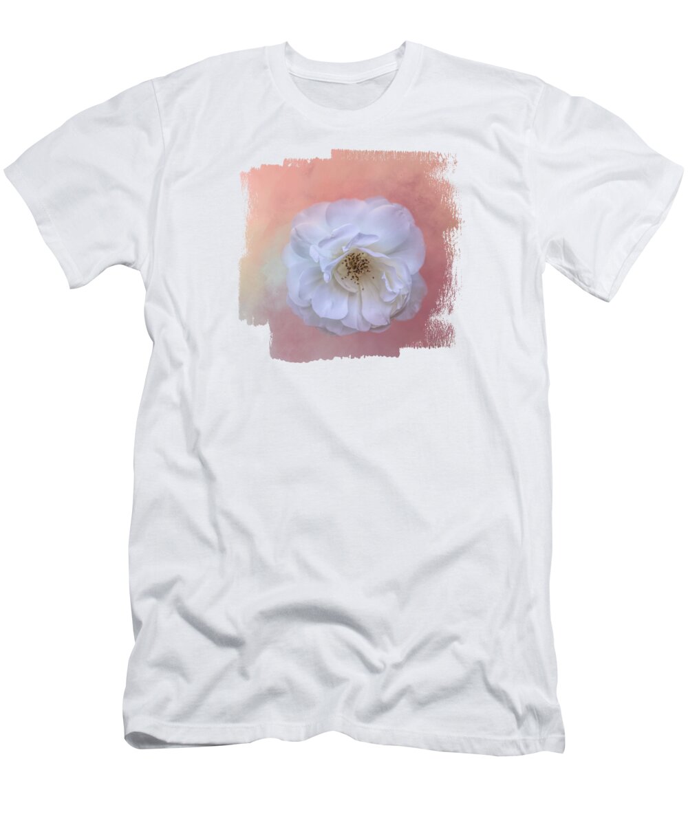 White Rose T-Shirt featuring the photograph Dreamy White Rose Two by Elisabeth Lucas