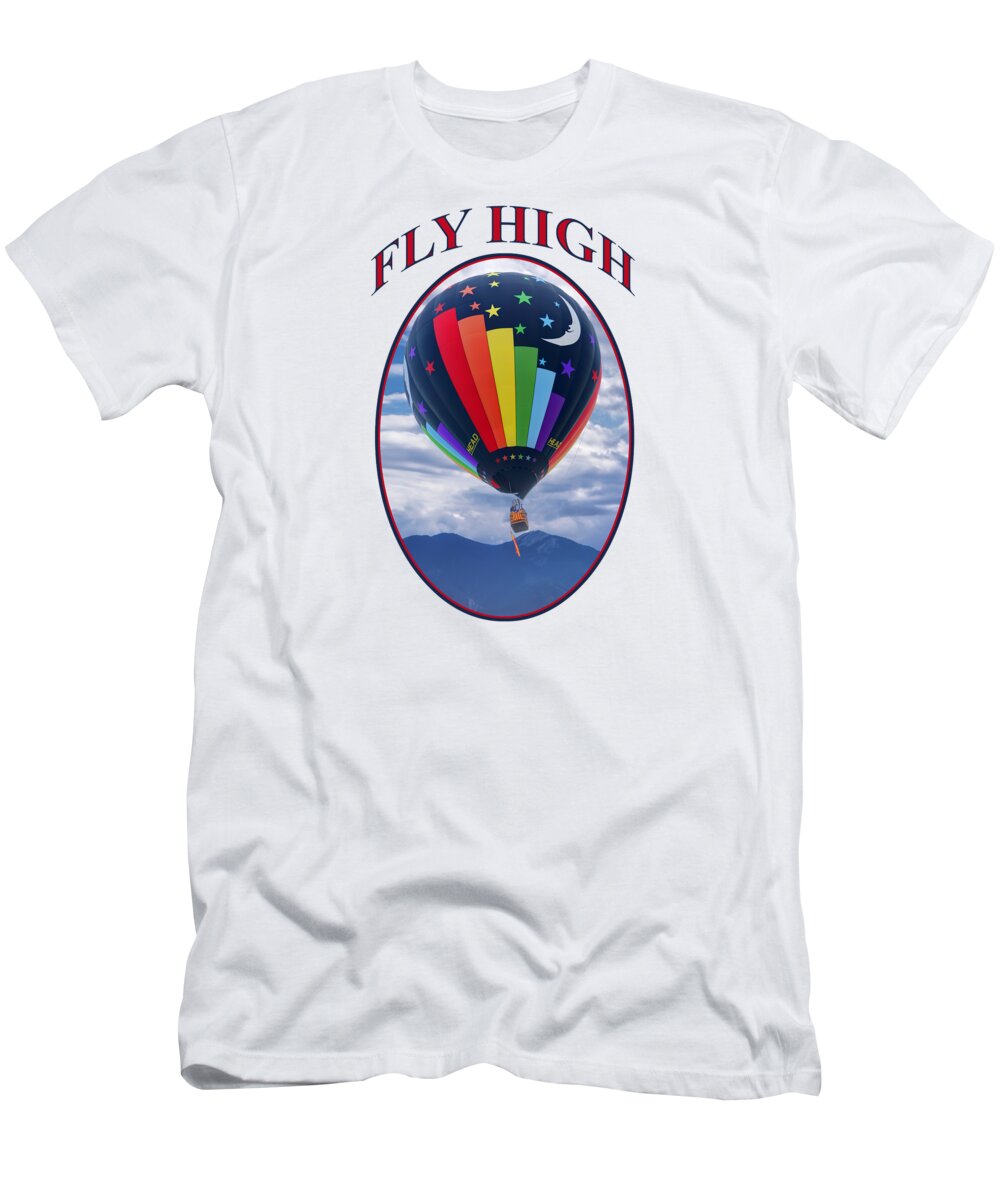 Hot Air Balloon T-Shirt featuring the photograph Fly High - Day and Night - Transparent by Nikolyn McDonald