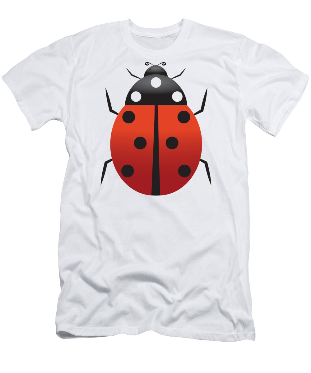 Ladybugs T-Shirt featuring the digital art Ladybugs by David Millenheft