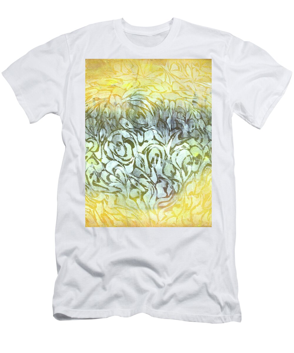 Watercolour T-Shirt featuring the painting Over-whelm-ed by Petra Rau