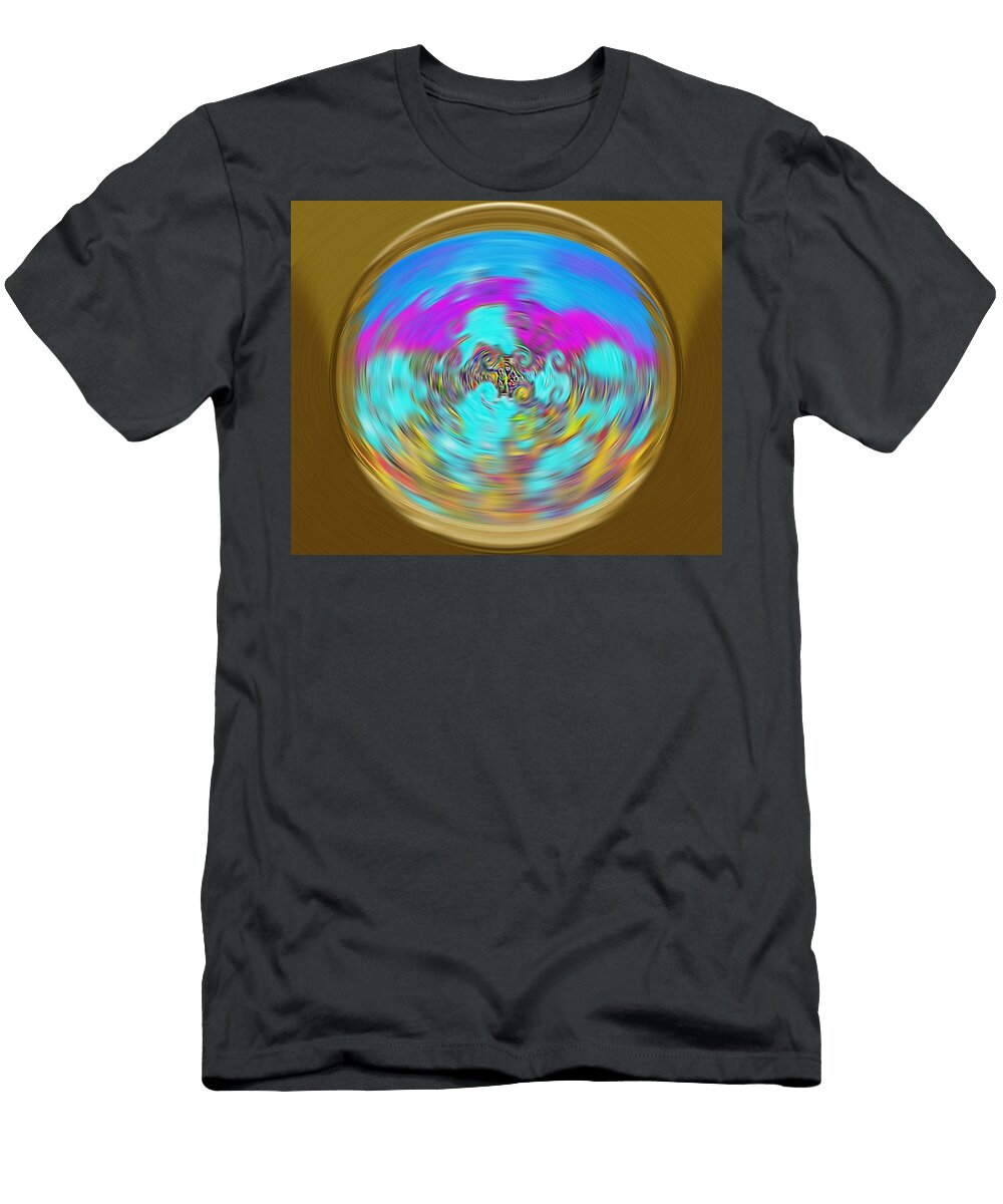Illusion T-Shirt featuring the digital art Enchanted View. Unique Art Collection by Oksana Semenchenko