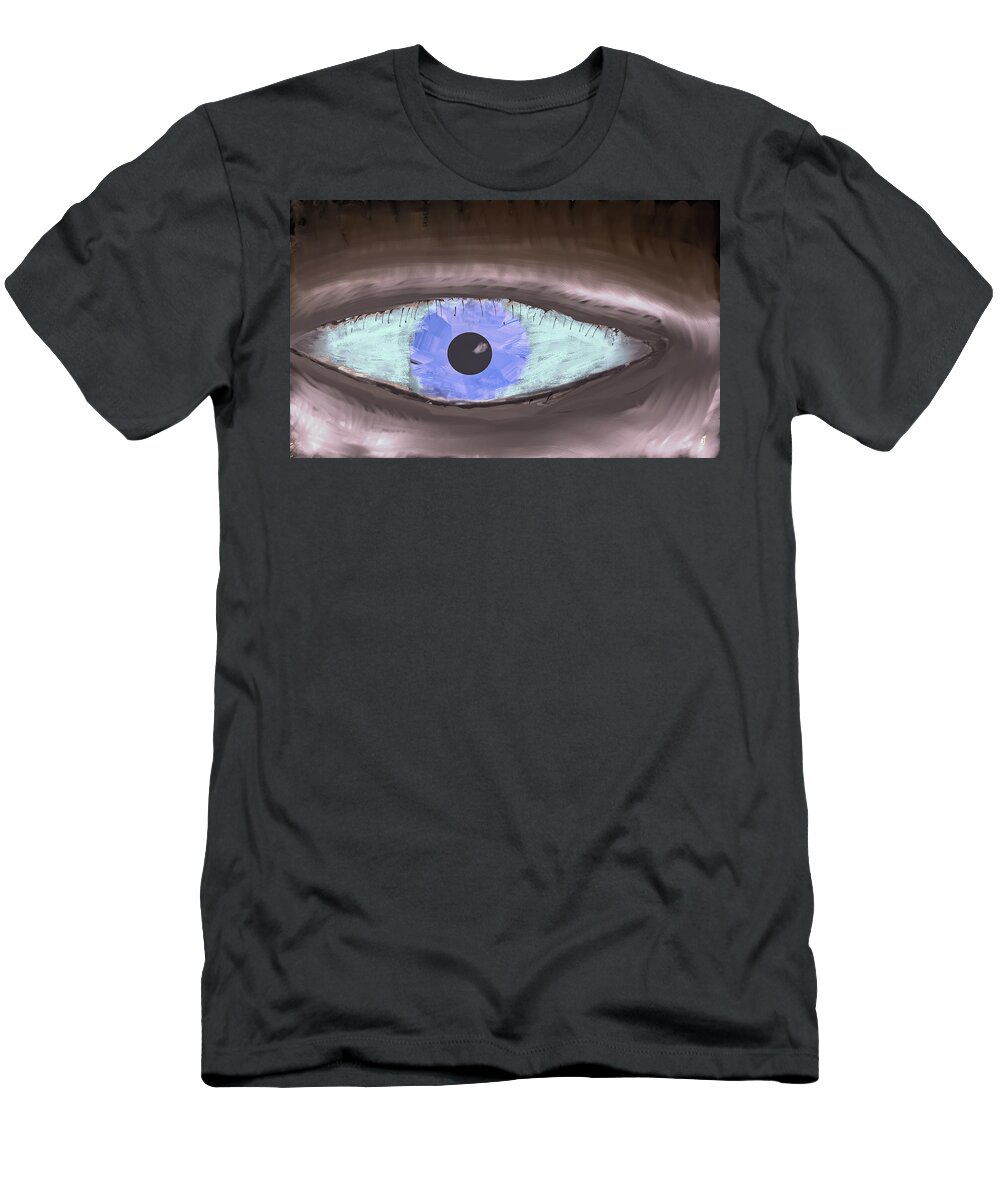 One Eye T-Shirt featuring the digital art One eye #k6 by Leif Sohlman