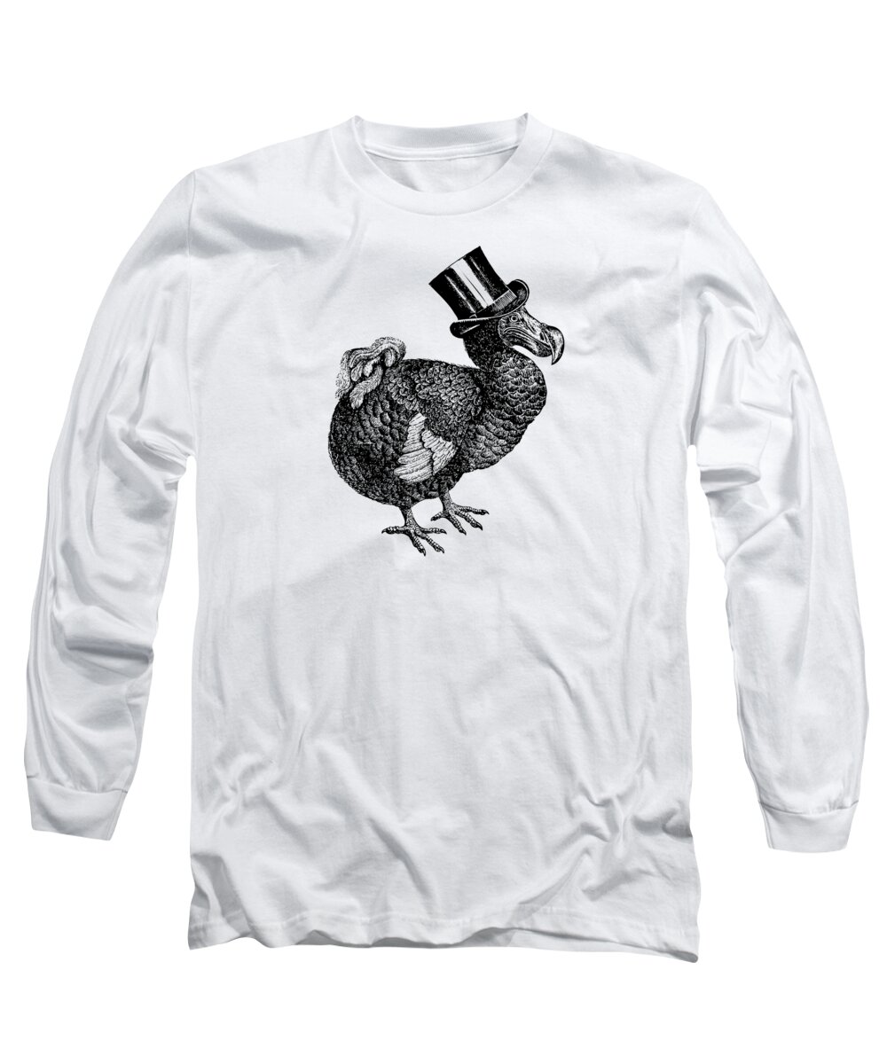 Mr Dodo Long Sleeve T-Shirt featuring the digital art Mr Dodo by Eclectic at Heart