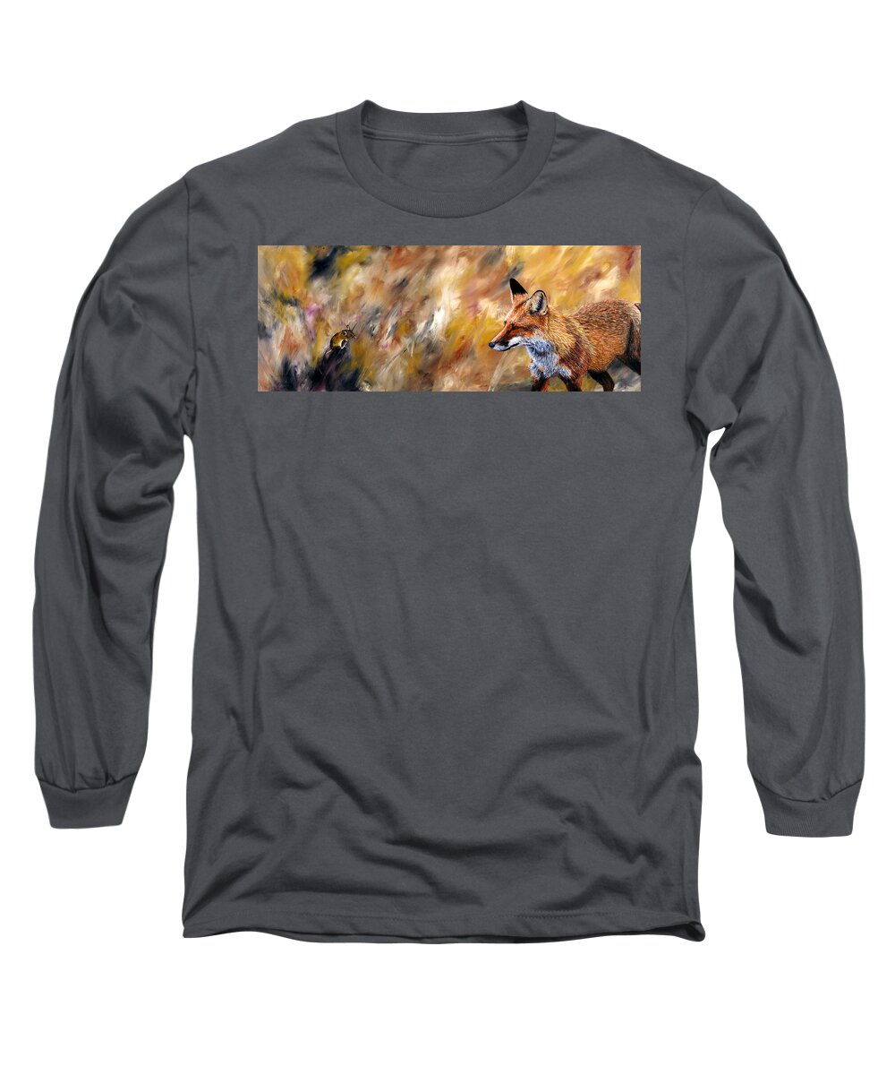 Mouse Long Sleeve T-Shirt featuring the painting Bright Eyed by R J Marchand