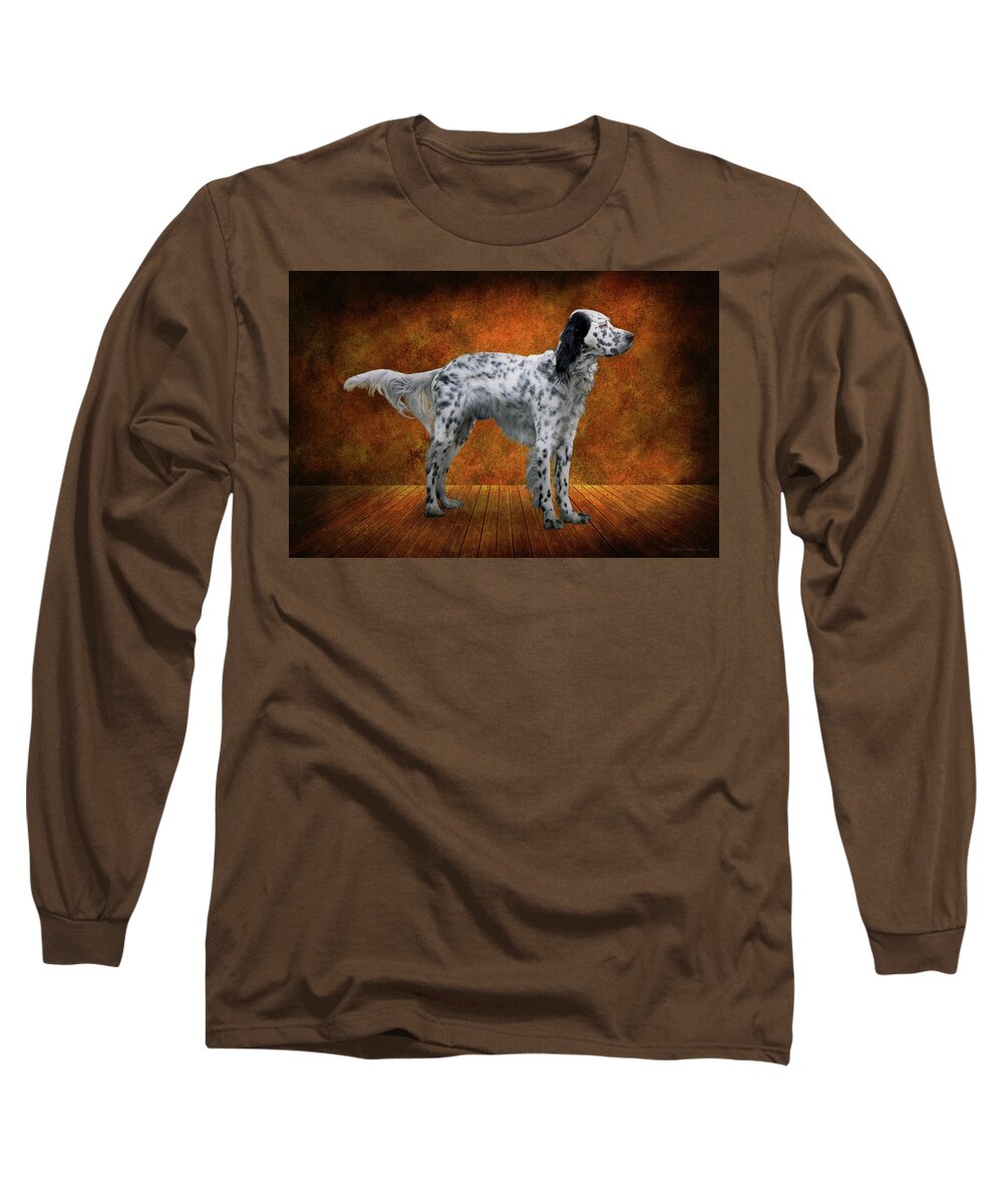 Dog Long Sleeve T-Shirt featuring the photograph Animal - Dog - The English Settershow by Mike Savad