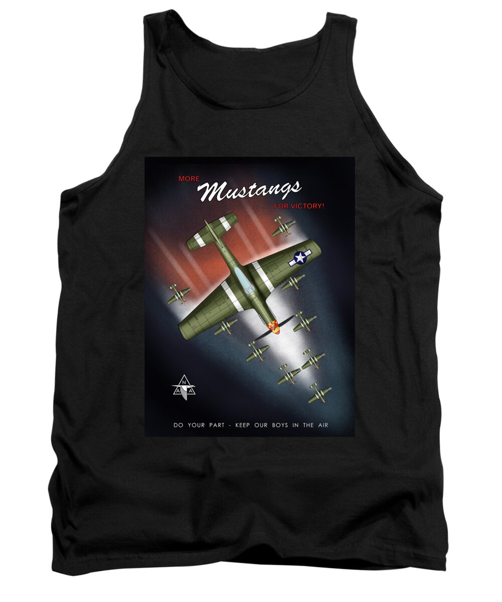 Ww2 Tank Top featuring the photograph More Mustangs For Victory by Mark Rogan