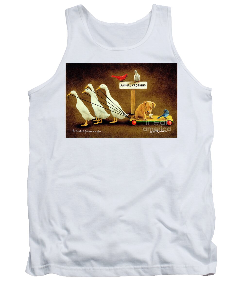 Animals Tank Top featuring the That's What Friends Are For... #2 by Will Bullas