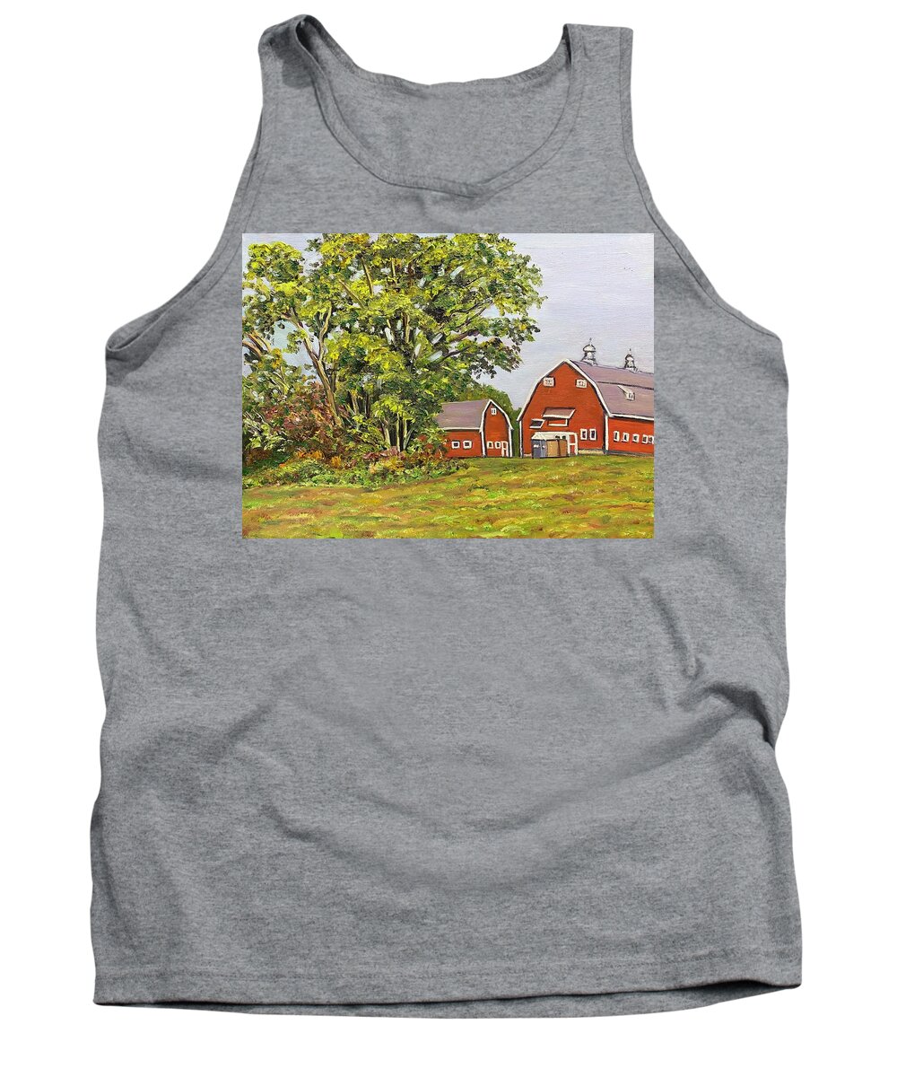 Farm Tank Top featuring the painting Early October Morning at Holcomb Farm by Richard Nowak