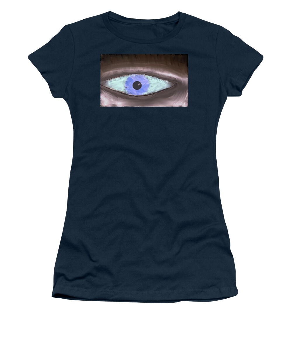 One Eye Women's T-Shirt featuring the digital art One eye #k6 by Leif Sohlman